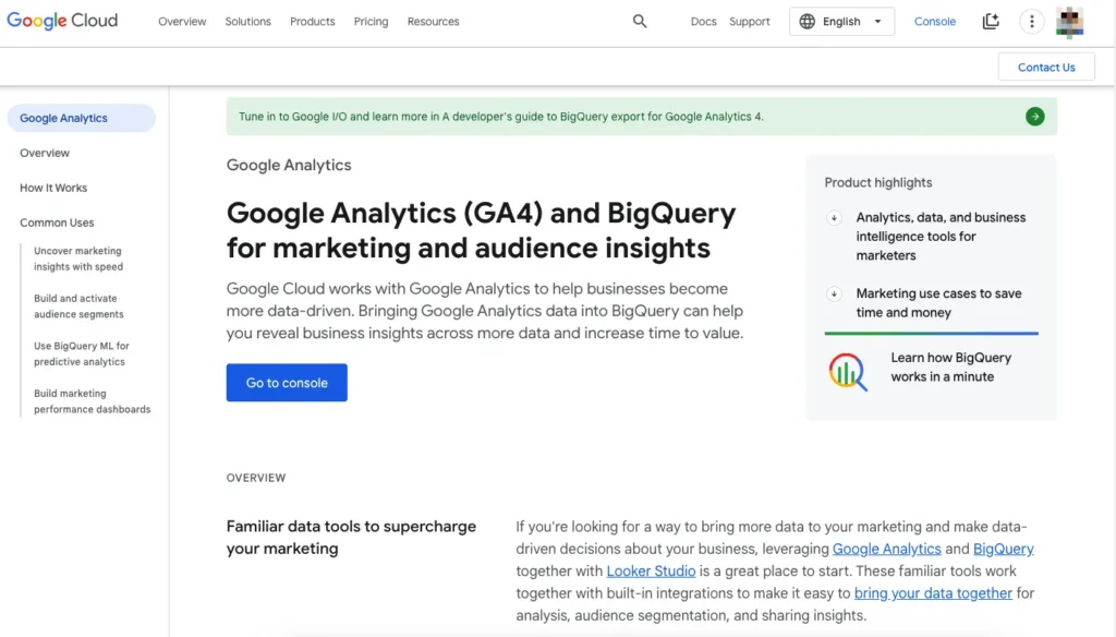 匯出到BigQuery